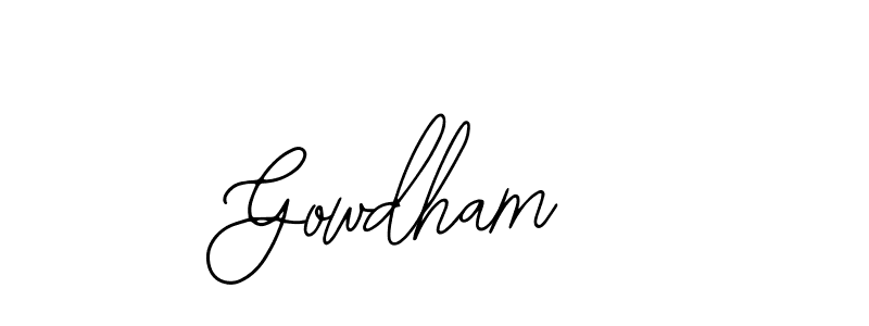 Create a beautiful signature design for name Gowdham . With this signature (Bearetta-2O07w) fonts, you can make a handwritten signature for free. Gowdham  signature style 12 images and pictures png