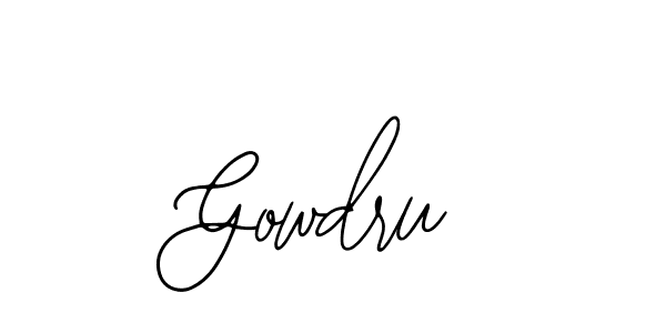 You should practise on your own different ways (Bearetta-2O07w) to write your name (Gowdru) in signature. don't let someone else do it for you. Gowdru signature style 12 images and pictures png