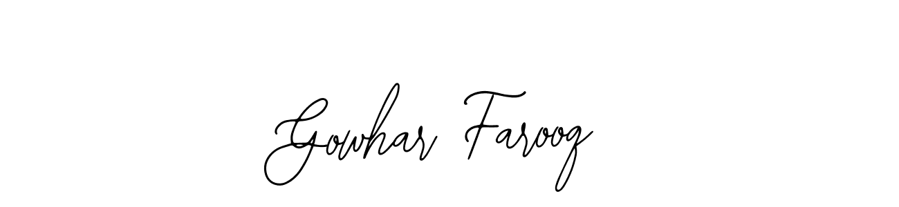 This is the best signature style for the Gowhar Farooq name. Also you like these signature font (Bearetta-2O07w). Mix name signature. Gowhar Farooq signature style 12 images and pictures png