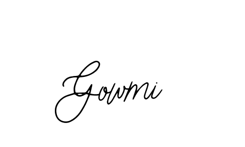 You should practise on your own different ways (Bearetta-2O07w) to write your name (Gowmi) in signature. don't let someone else do it for you. Gowmi signature style 12 images and pictures png