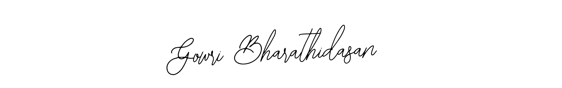 Also we have Gowri Bharathidasan name is the best signature style. Create professional handwritten signature collection using Bearetta-2O07w autograph style. Gowri Bharathidasan signature style 12 images and pictures png