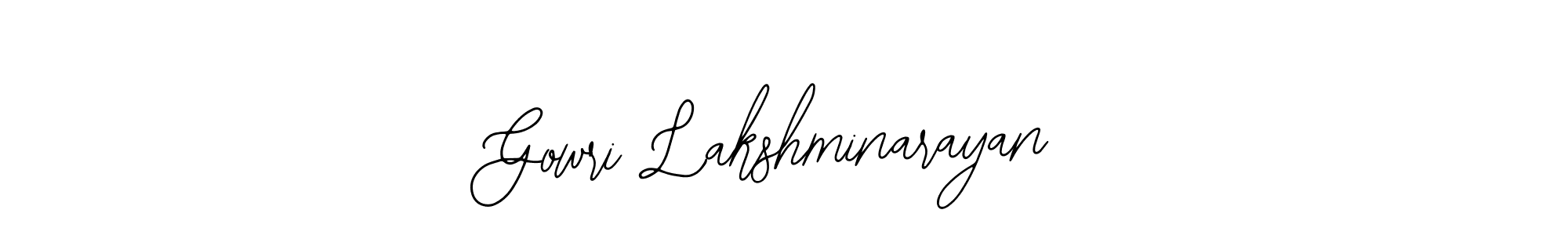 Also You can easily find your signature by using the search form. We will create Gowri Lakshminarayan name handwritten signature images for you free of cost using Bearetta-2O07w sign style. Gowri Lakshminarayan signature style 12 images and pictures png