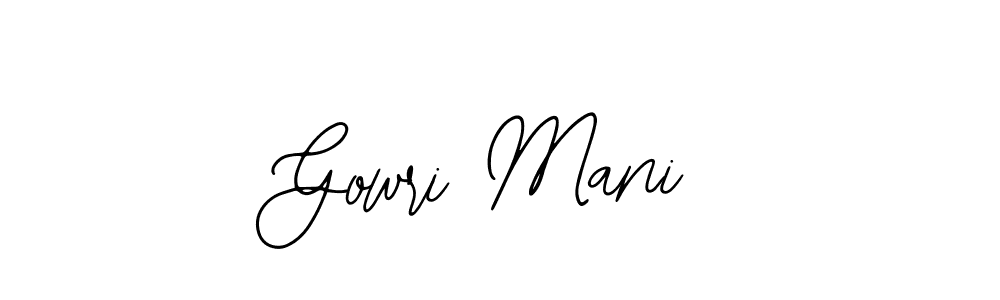 Create a beautiful signature design for name Gowri Mani. With this signature (Bearetta-2O07w) fonts, you can make a handwritten signature for free. Gowri Mani signature style 12 images and pictures png