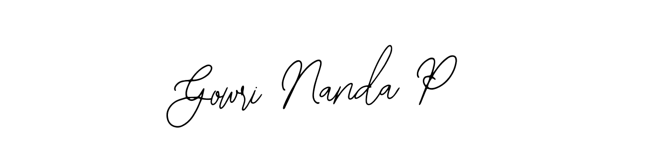 Make a short Gowri Nanda P signature style. Manage your documents anywhere anytime using Bearetta-2O07w. Create and add eSignatures, submit forms, share and send files easily. Gowri Nanda P signature style 12 images and pictures png