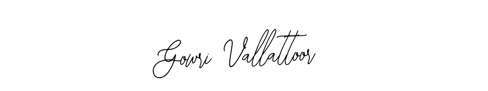 Make a beautiful signature design for name Gowri Vallattoor. With this signature (Bearetta-2O07w) style, you can create a handwritten signature for free. Gowri Vallattoor signature style 12 images and pictures png