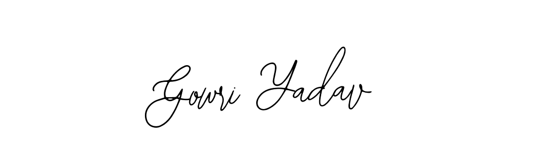 Design your own signature with our free online signature maker. With this signature software, you can create a handwritten (Bearetta-2O07w) signature for name Gowri Yadav. Gowri Yadav signature style 12 images and pictures png