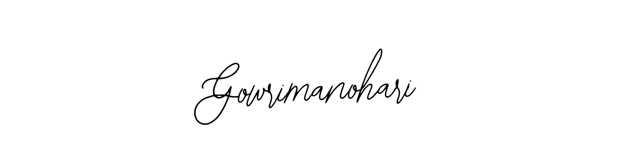 Make a short Gowrimanohari signature style. Manage your documents anywhere anytime using Bearetta-2O07w. Create and add eSignatures, submit forms, share and send files easily. Gowrimanohari signature style 12 images and pictures png