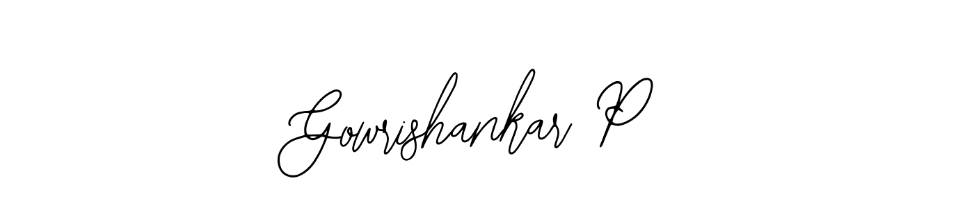 Create a beautiful signature design for name Gowrishankar P. With this signature (Bearetta-2O07w) fonts, you can make a handwritten signature for free. Gowrishankar P signature style 12 images and pictures png