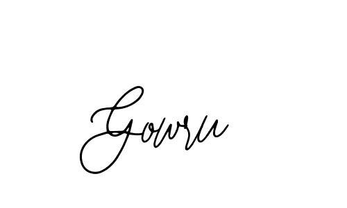 Use a signature maker to create a handwritten signature online. With this signature software, you can design (Bearetta-2O07w) your own signature for name Gowru. Gowru signature style 12 images and pictures png