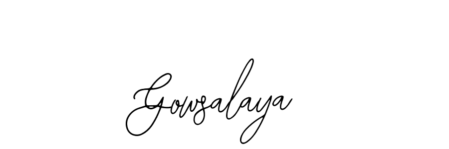 Similarly Bearetta-2O07w is the best handwritten signature design. Signature creator online .You can use it as an online autograph creator for name Gowsalaya. Gowsalaya signature style 12 images and pictures png