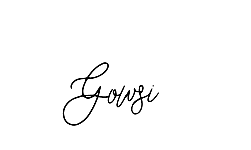 Use a signature maker to create a handwritten signature online. With this signature software, you can design (Bearetta-2O07w) your own signature for name Gowsi. Gowsi signature style 12 images and pictures png