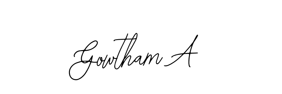 How to Draw Gowtham A signature style? Bearetta-2O07w is a latest design signature styles for name Gowtham A. Gowtham A signature style 12 images and pictures png