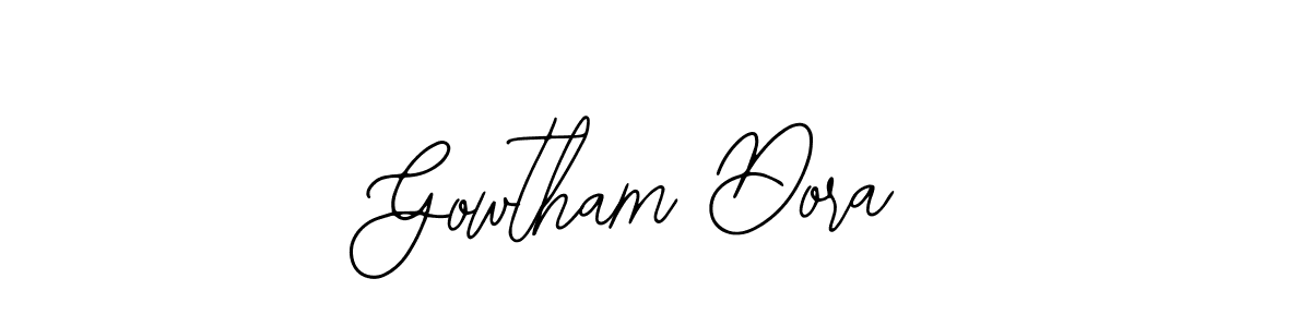 How to make Gowtham Dora name signature. Use Bearetta-2O07w style for creating short signs online. This is the latest handwritten sign. Gowtham Dora signature style 12 images and pictures png