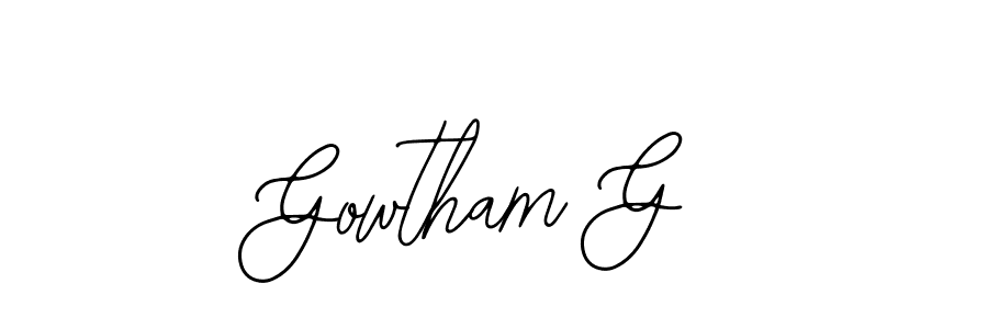 Also You can easily find your signature by using the search form. We will create Gowtham G name handwritten signature images for you free of cost using Bearetta-2O07w sign style. Gowtham G signature style 12 images and pictures png