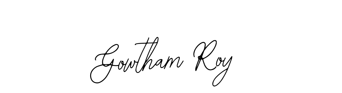 How to make Gowtham Roy signature? Bearetta-2O07w is a professional autograph style. Create handwritten signature for Gowtham Roy name. Gowtham Roy signature style 12 images and pictures png