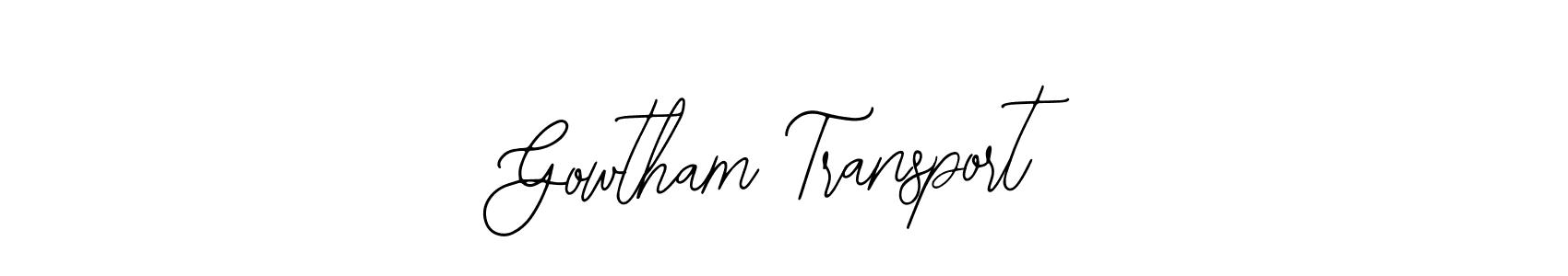 Gowtham Transport stylish signature style. Best Handwritten Sign (Bearetta-2O07w) for my name. Handwritten Signature Collection Ideas for my name Gowtham Transport. Gowtham Transport signature style 12 images and pictures png