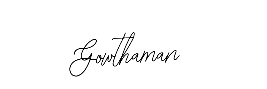 Create a beautiful signature design for name Gowthaman. With this signature (Bearetta-2O07w) fonts, you can make a handwritten signature for free. Gowthaman signature style 12 images and pictures png