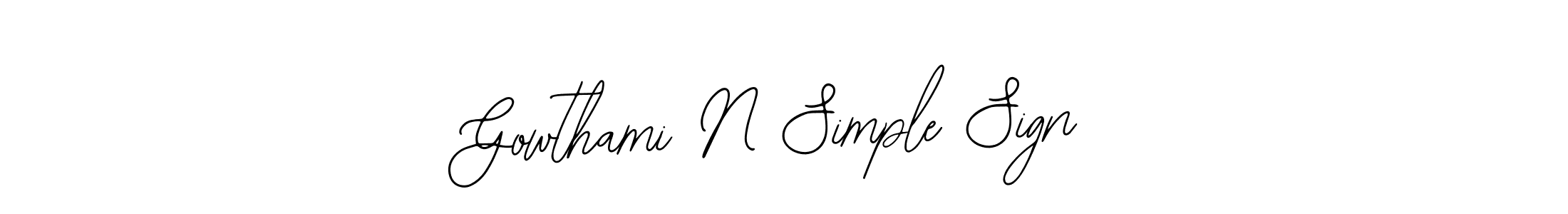 Best and Professional Signature Style for Gowthami N Simple Sign. Bearetta-2O07w Best Signature Style Collection. Gowthami N Simple Sign signature style 12 images and pictures png