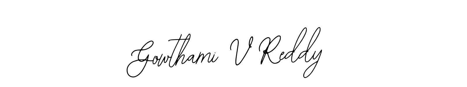 How to Draw Gowthami V Reddy signature style? Bearetta-2O07w is a latest design signature styles for name Gowthami V Reddy. Gowthami V Reddy signature style 12 images and pictures png
