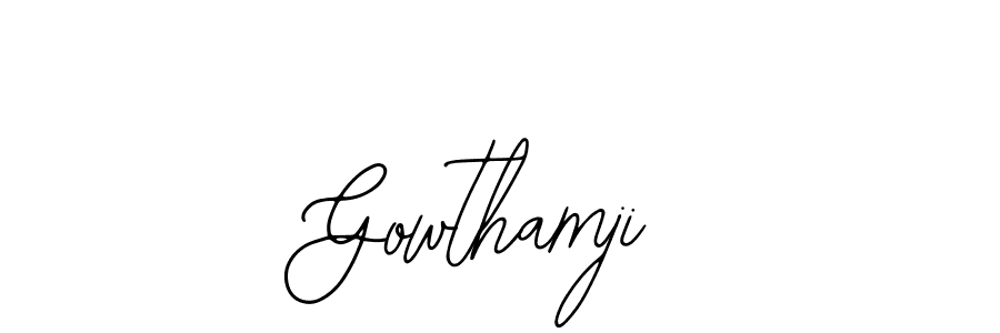 Design your own signature with our free online signature maker. With this signature software, you can create a handwritten (Bearetta-2O07w) signature for name Gowthamji. Gowthamji signature style 12 images and pictures png