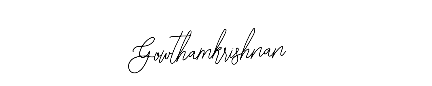 Make a beautiful signature design for name Gowthamkrishnan. With this signature (Bearetta-2O07w) style, you can create a handwritten signature for free. Gowthamkrishnan signature style 12 images and pictures png