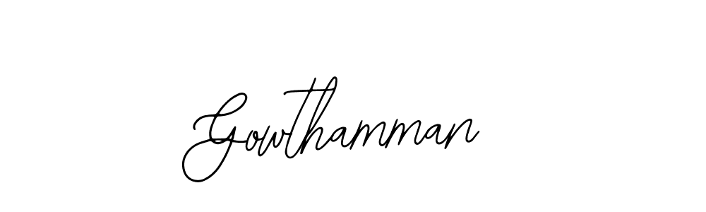 Make a beautiful signature design for name Gowthamman. With this signature (Bearetta-2O07w) style, you can create a handwritten signature for free. Gowthamman signature style 12 images and pictures png