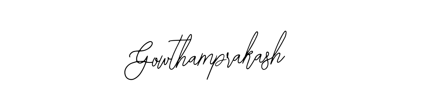 if you are searching for the best signature style for your name Gowthamprakash. so please give up your signature search. here we have designed multiple signature styles  using Bearetta-2O07w. Gowthamprakash signature style 12 images and pictures png