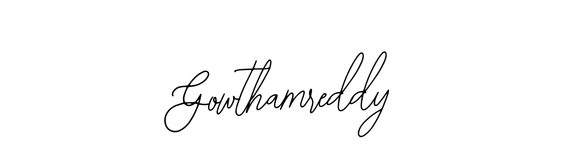 Design your own signature with our free online signature maker. With this signature software, you can create a handwritten (Bearetta-2O07w) signature for name Gowthamreddy. Gowthamreddy signature style 12 images and pictures png