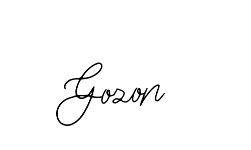 Design your own signature with our free online signature maker. With this signature software, you can create a handwritten (Bearetta-2O07w) signature for name Gozon. Gozon signature style 12 images and pictures png