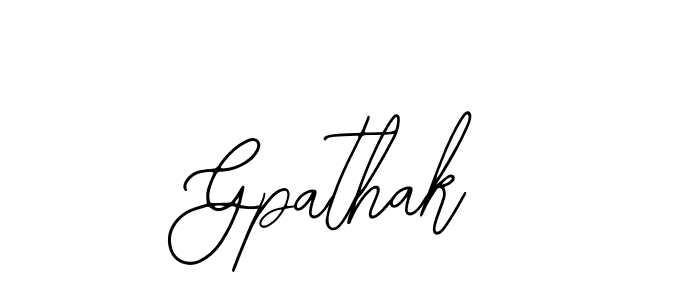 Gpathak stylish signature style. Best Handwritten Sign (Bearetta-2O07w) for my name. Handwritten Signature Collection Ideas for my name Gpathak. Gpathak signature style 12 images and pictures png