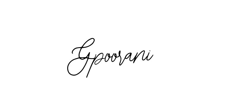 How to make Gpoorani signature? Bearetta-2O07w is a professional autograph style. Create handwritten signature for Gpoorani name. Gpoorani signature style 12 images and pictures png