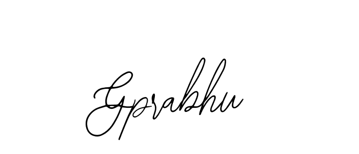 Use a signature maker to create a handwritten signature online. With this signature software, you can design (Bearetta-2O07w) your own signature for name Gprabhu. Gprabhu signature style 12 images and pictures png