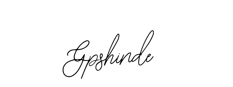 How to make Gpshinde name signature. Use Bearetta-2O07w style for creating short signs online. This is the latest handwritten sign. Gpshinde signature style 12 images and pictures png