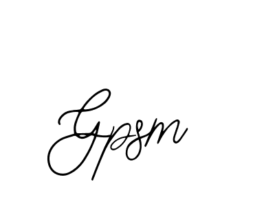 How to make Gpsm signature? Bearetta-2O07w is a professional autograph style. Create handwritten signature for Gpsm name. Gpsm signature style 12 images and pictures png