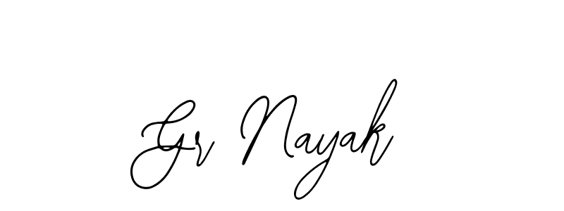 Use a signature maker to create a handwritten signature online. With this signature software, you can design (Bearetta-2O07w) your own signature for name Gr Nayak. Gr Nayak signature style 12 images and pictures png