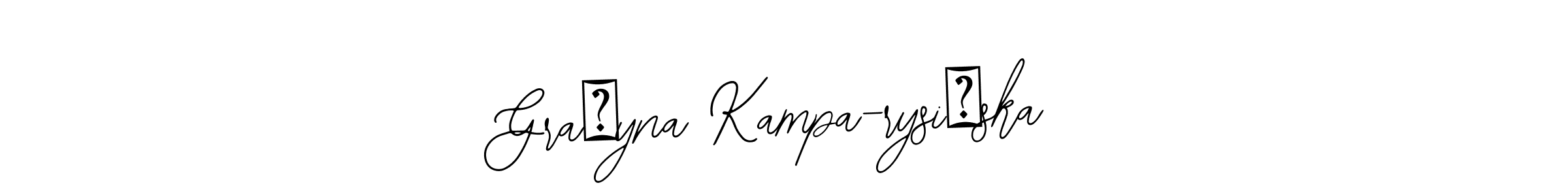 Once you've used our free online signature maker to create your best signature Bearetta-2O07w style, it's time to enjoy all of the benefits that Grażyna Kampa-rysińska name signing documents. Grażyna Kampa-rysińska signature style 12 images and pictures png