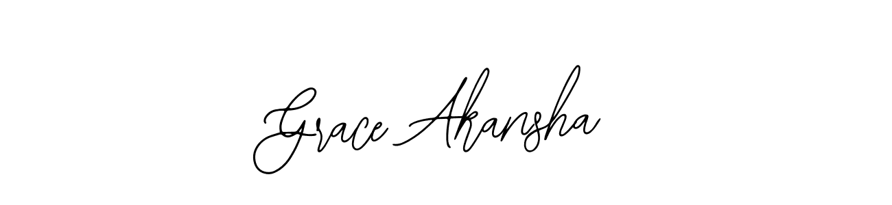 Also we have Grace Akansha name is the best signature style. Create professional handwritten signature collection using Bearetta-2O07w autograph style. Grace Akansha signature style 12 images and pictures png