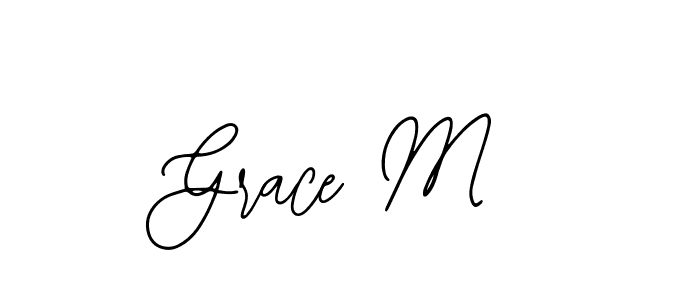 How to make Grace M name signature. Use Bearetta-2O07w style for creating short signs online. This is the latest handwritten sign. Grace M signature style 12 images and pictures png