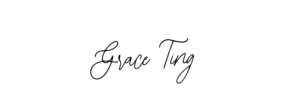 You should practise on your own different ways (Bearetta-2O07w) to write your name (Grace Ting) in signature. don't let someone else do it for you. Grace Ting signature style 12 images and pictures png