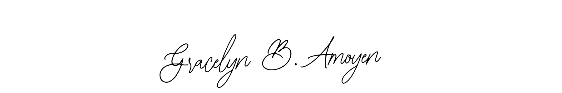 It looks lik you need a new signature style for name Gracelyn B. Amoyen. Design unique handwritten (Bearetta-2O07w) signature with our free signature maker in just a few clicks. Gracelyn B. Amoyen signature style 12 images and pictures png