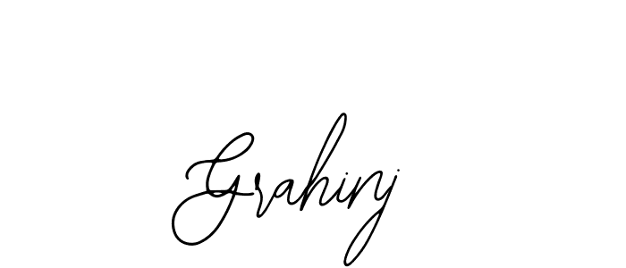 How to make Grahinj name signature. Use Bearetta-2O07w style for creating short signs online. This is the latest handwritten sign. Grahinj signature style 12 images and pictures png