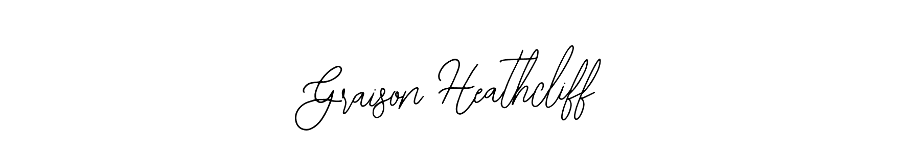 How to make Graison Heathcliff name signature. Use Bearetta-2O07w style for creating short signs online. This is the latest handwritten sign. Graison Heathcliff signature style 12 images and pictures png