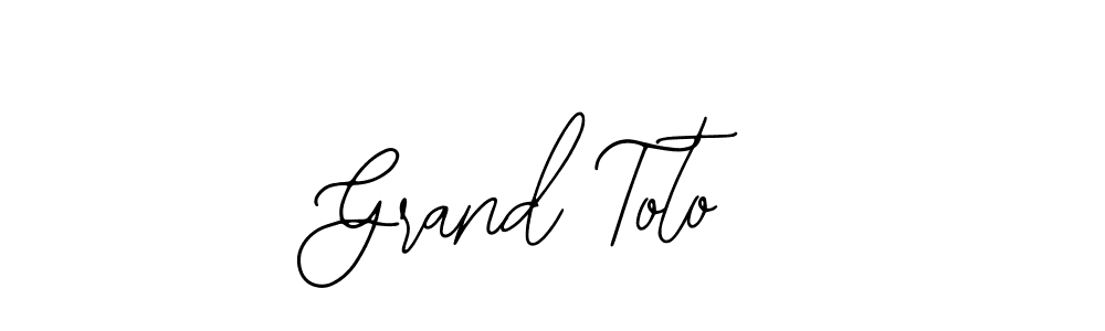 How to make Grand Toto name signature. Use Bearetta-2O07w style for creating short signs online. This is the latest handwritten sign. Grand Toto signature style 12 images and pictures png