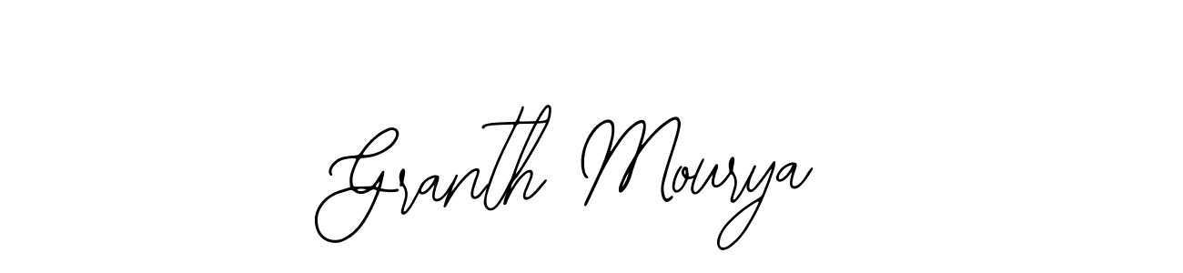 The best way (Bearetta-2O07w) to make a short signature is to pick only two or three words in your name. The name Granth Mourya include a total of six letters. For converting this name. Granth Mourya signature style 12 images and pictures png