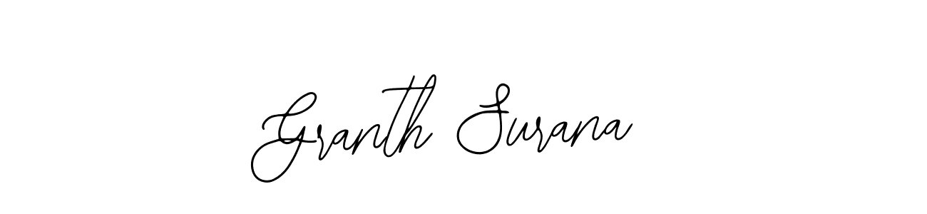 Make a beautiful signature design for name Granth Surana. With this signature (Bearetta-2O07w) style, you can create a handwritten signature for free. Granth Surana signature style 12 images and pictures png