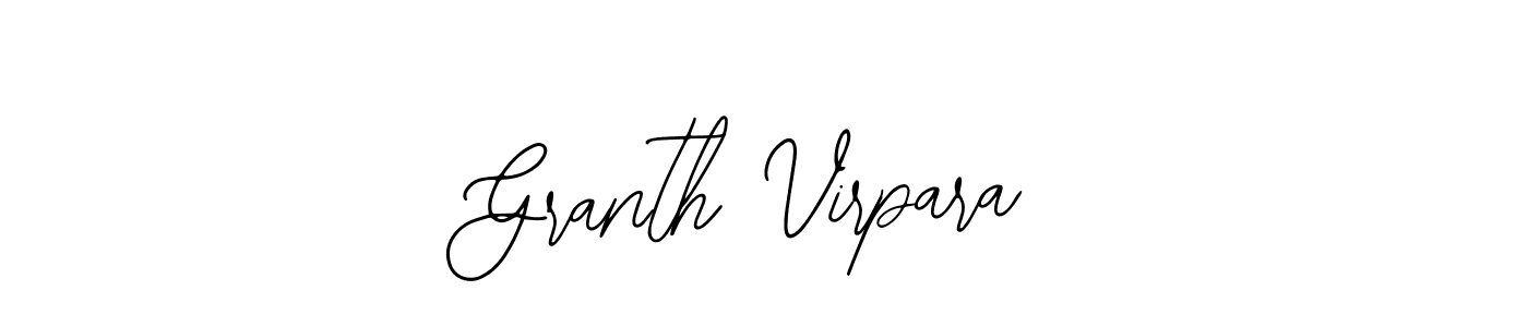 Create a beautiful signature design for name Granth Virpara. With this signature (Bearetta-2O07w) fonts, you can make a handwritten signature for free. Granth Virpara signature style 12 images and pictures png
