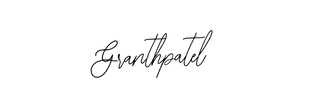 How to make Granthpatel signature? Bearetta-2O07w is a professional autograph style. Create handwritten signature for Granthpatel name. Granthpatel signature style 12 images and pictures png