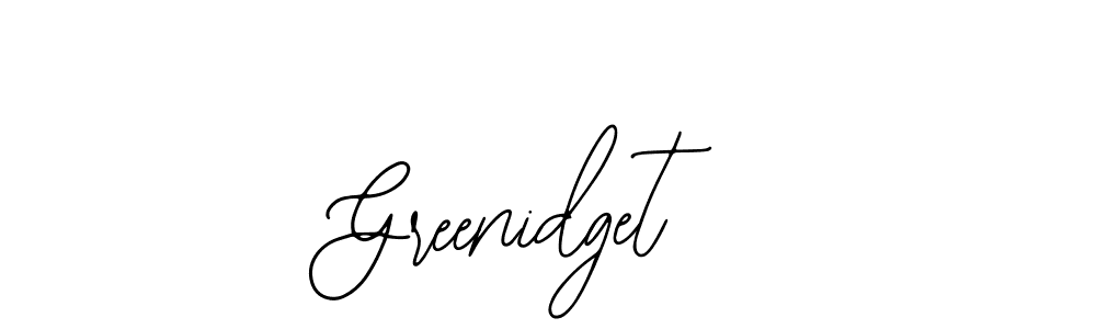 How to make Greenidget signature? Bearetta-2O07w is a professional autograph style. Create handwritten signature for Greenidget name. Greenidget signature style 12 images and pictures png