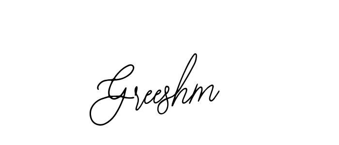 It looks lik you need a new signature style for name Greeshm. Design unique handwritten (Bearetta-2O07w) signature with our free signature maker in just a few clicks. Greeshm signature style 12 images and pictures png