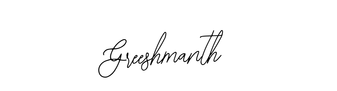 Also we have Greeshmanth name is the best signature style. Create professional handwritten signature collection using Bearetta-2O07w autograph style. Greeshmanth signature style 12 images and pictures png